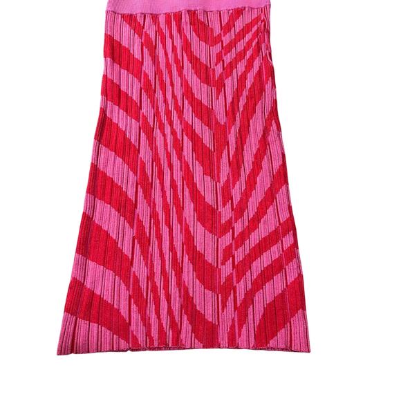 ASTR THE LABEL Women's Alana Skirt Size M In Pink & Red - Picture 5 of 12